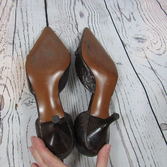 Marc Fisher Genna D'Orsay alligator print pumps - Picture 7 of 8